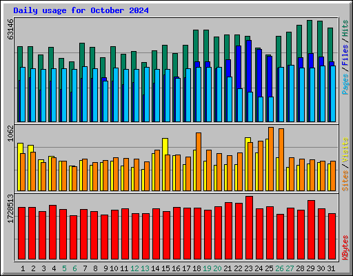 Daily usage for October 2024