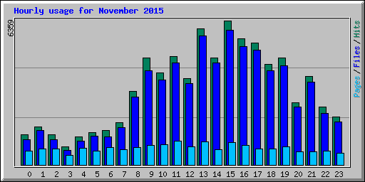 Hourly usage for November 2015