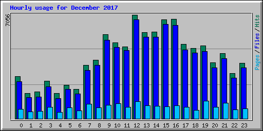 Hourly usage for December 2017