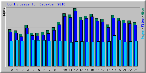 Hourly usage for December 2018