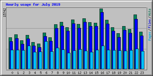 Hourly usage for July 2019