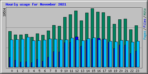 Hourly usage for November 2021
