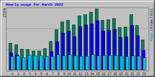 Hourly usage for March 2022