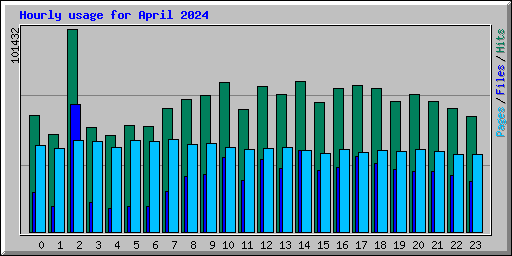 Hourly usage for April 2024