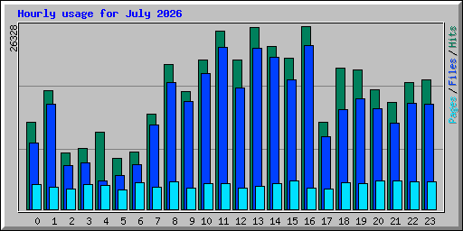 Hourly usage for July 2026